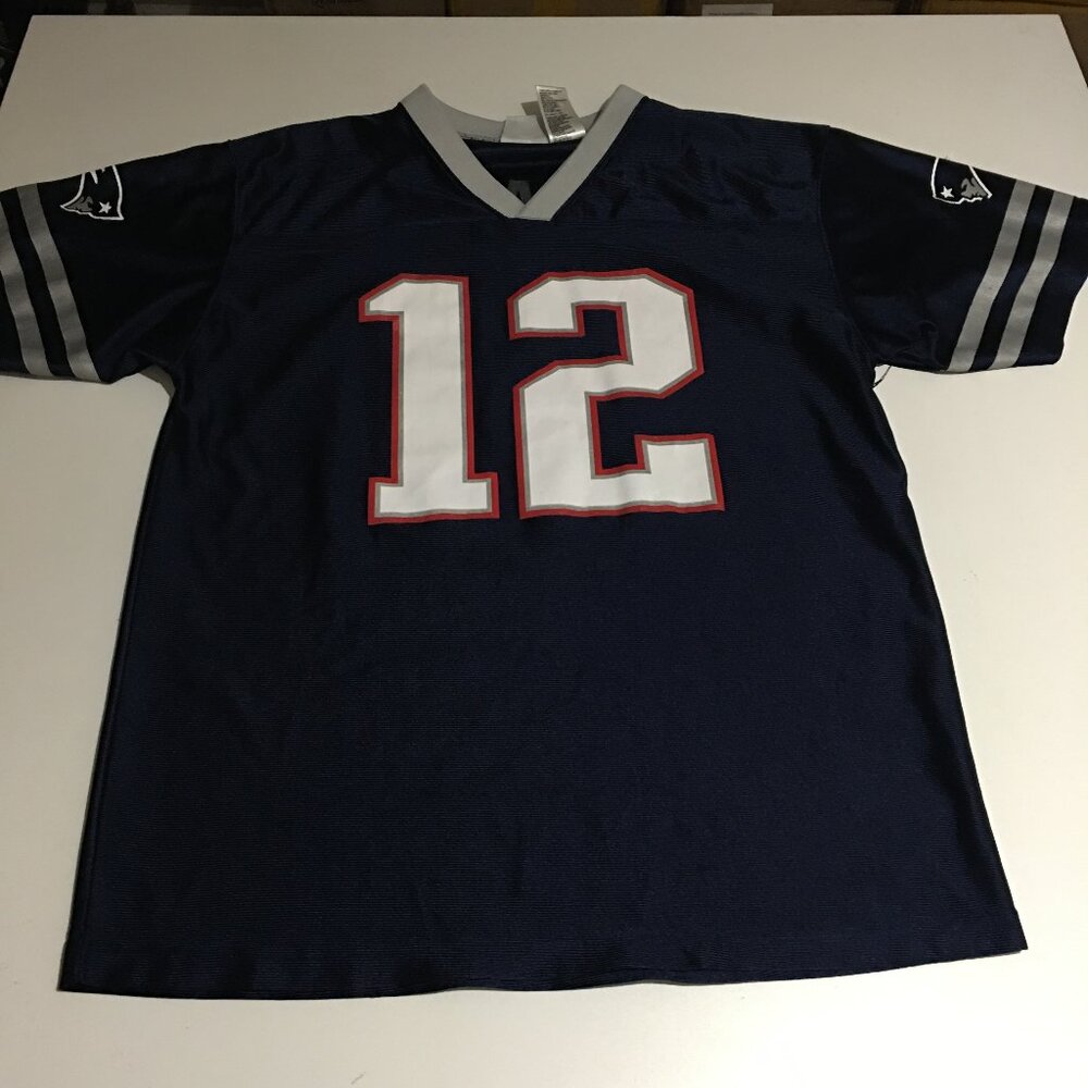 Tom Brady 12 New England Patriots NFL Team Apparel Jersey Boys XL (18-20)